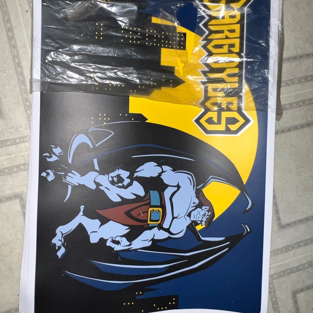 Gargoyles Place mats (8)Blue and Yellow Design
